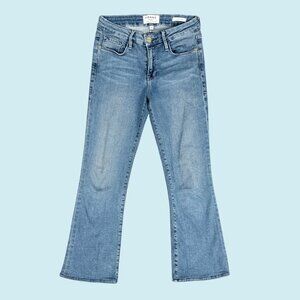 Frame Jeans Women's Size 25 Blue Le Crop Mini Boot Cut Denim Mid Rise Stretch